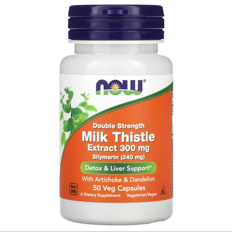 NOW Milk Thistle 300 mg Extract Silymarin Zdrowie Wątroba