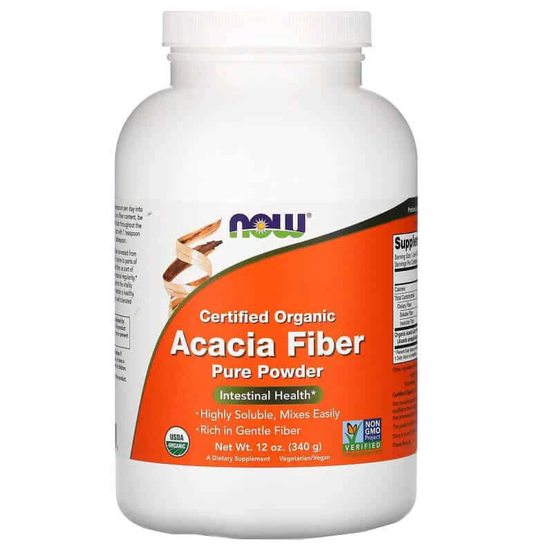 NOW Foods Acacia Fiber Organic Powder 340g Błonnik z Akacji