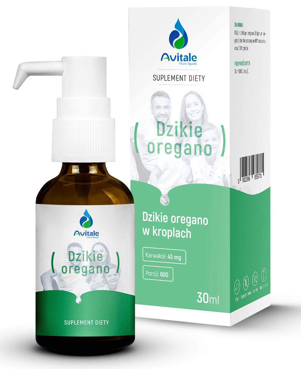 Aliness AVITALE Dzikie Oregano 90% w kroplach 30ml