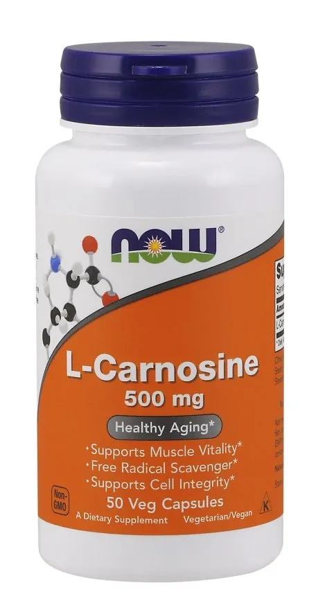 Now Foods L-Carnosine 500mg 50vkaps. L-karnozyna