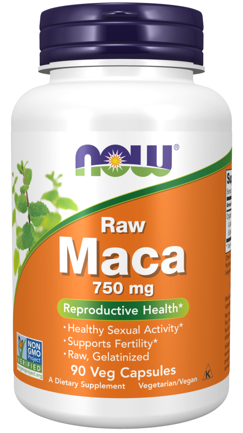 Now Foods Maca 750mg Raw 90vkaps. Korzeń Maca