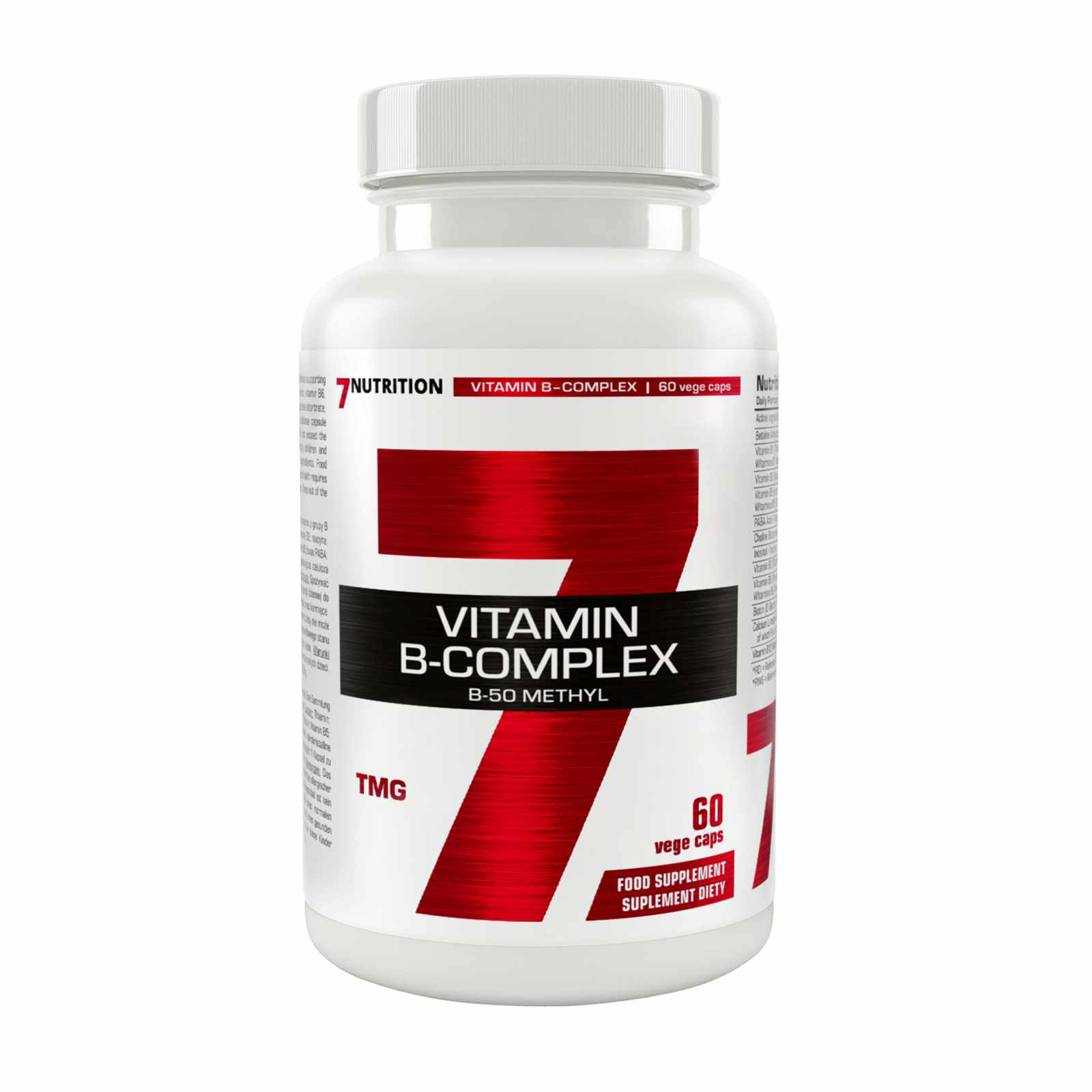 7Nutrition B-Complex B-50 TMG Methyl 60vkaps.