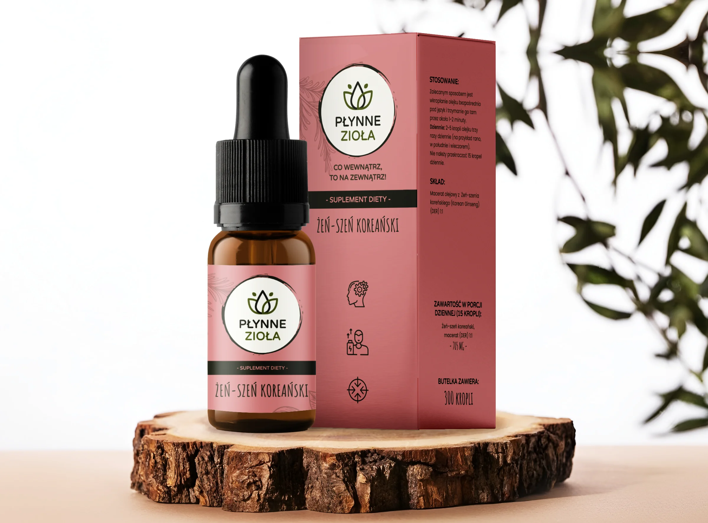 Płynne Zioła Żeń-Szeń Koreański 15ml Adaptogen