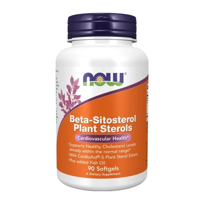 Now Foods Beta-Sitosterol Plant Sterols 90softgels Wsparcie Zdrowia Serca