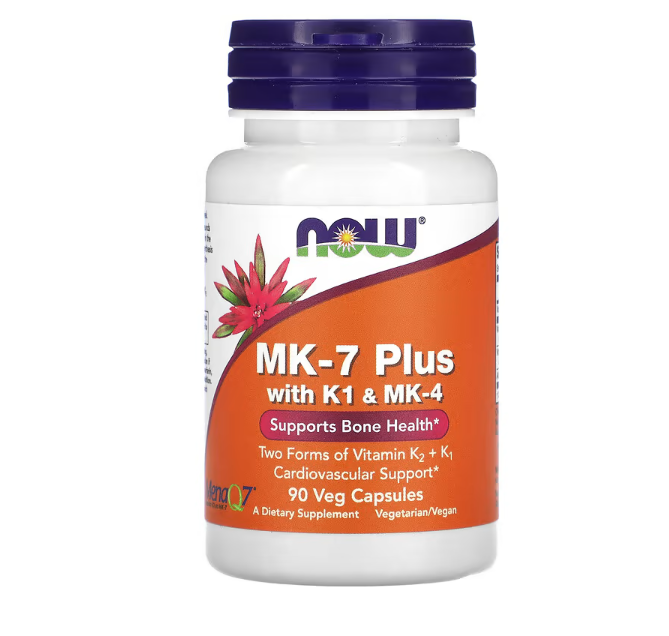 NOW Vitamin MK-7 Plus with K1 & MK-4 - 90vcaps. Witamina K-2 z K1 i MK-4, MK-7 Plus