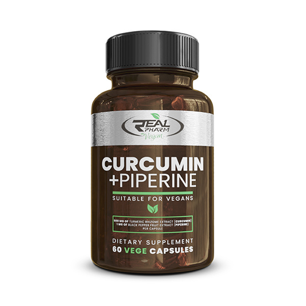 Real Pharm Curcumin + Piperine VEGE - 60kaps. Kurkumina i piperyna