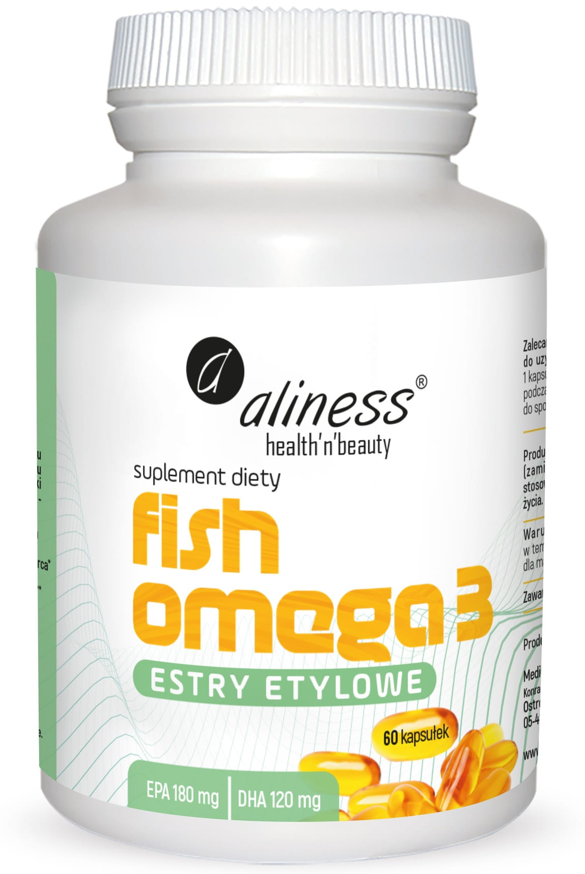 Aliness Fish Omega 3 Estry 180/120mg - 60kaps.