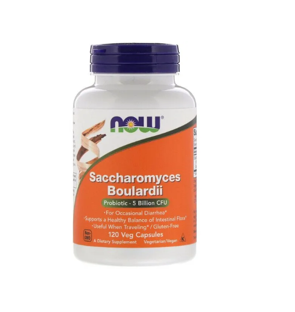 NOW Saccharomyces Boulardii 120 caps. Probiotyk