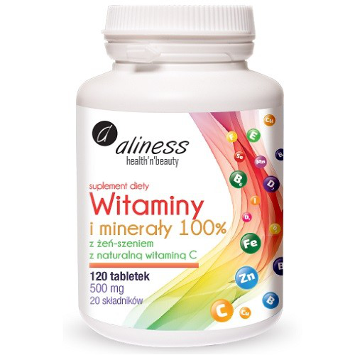 Aliness Witaminy i Minerały 100% 120tab.