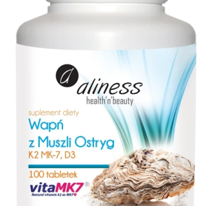 Aliness Wapń z Muszli Ostryg z K2MK-7+D3 100tab.