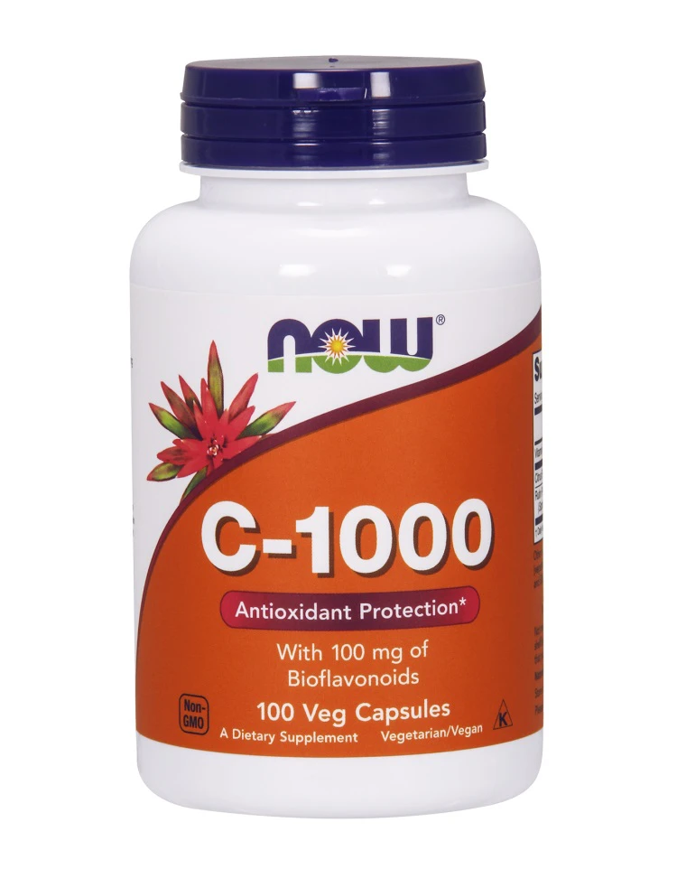 NOW Foods Vitamin C-1000 with Bioflavonoids 100vkaps. Bioflawonoidy Rutyna