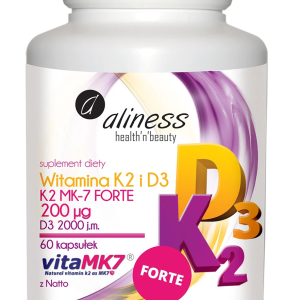 Aliness Witamina K2 i D3 forte 200mcg 60kaps.