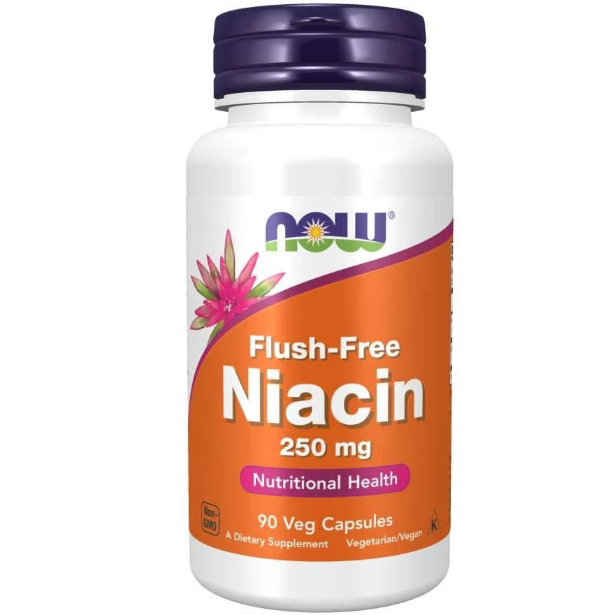 NOW Niacin Flush Free 250mg 90vkaps Niacyna