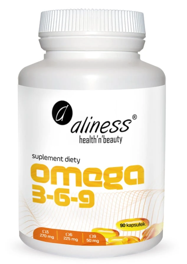 Aliness Omega 3-6-9 270/225/50mg - 90kaps. Kwasy Tłuszczowe ALA DHA EPA
