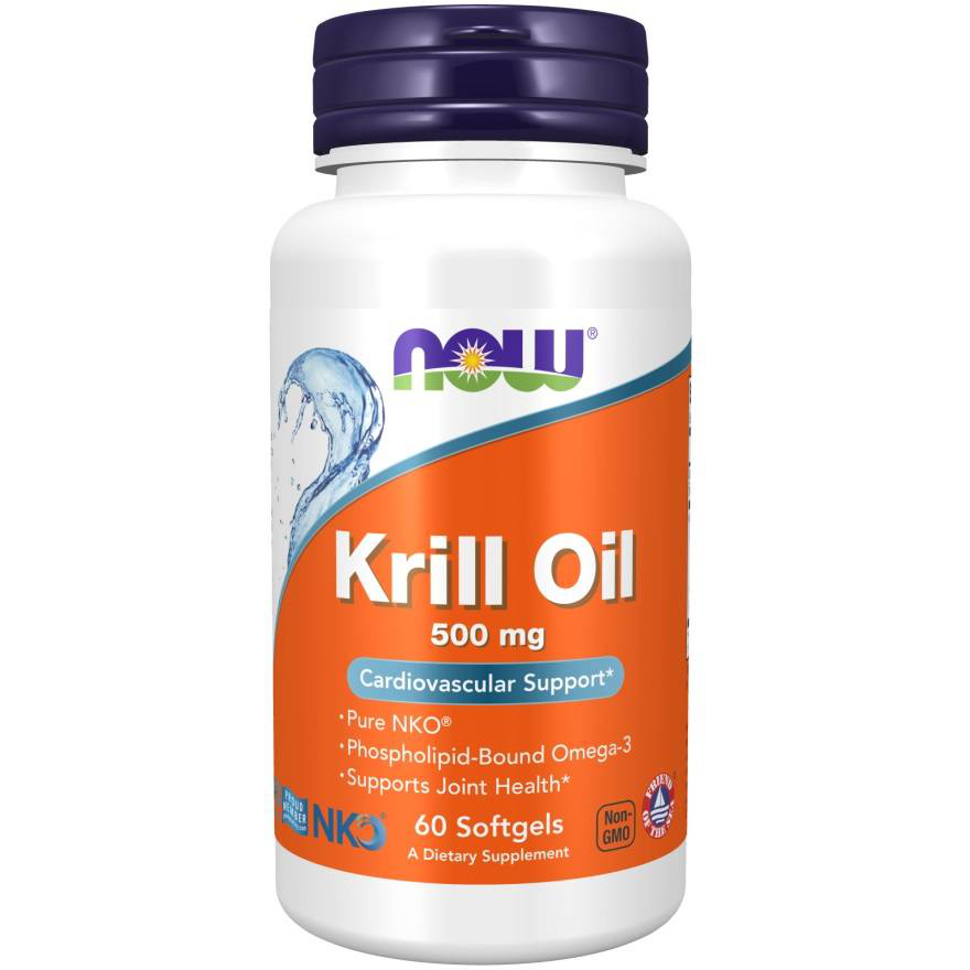 NOW Foods Krill Oil 500mg 60softgels. Olej z Kryla