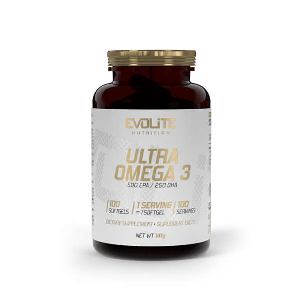 Evolite Ultra Omega 3 500EPA/250DHA 100softgels. Zdrowe Tłuszcze Kwasy Omega