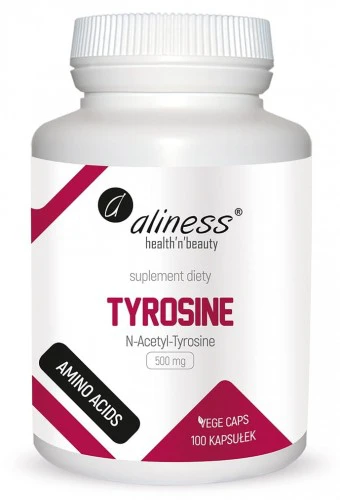 Aliness Tyrosine N-Acetyl-Tyrosine 500mg 100vkap Tyrozyna Aminokwasy Koncentracja Pamięć Tarczyca