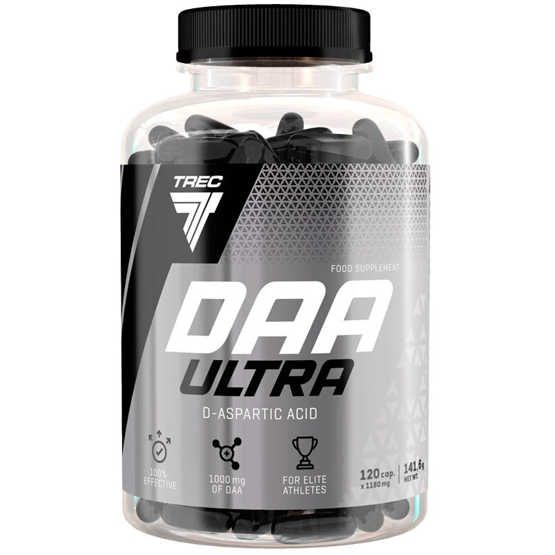 Trec DAA Ultra 120kaps. Kwas D-asparaginowy Testosteron
