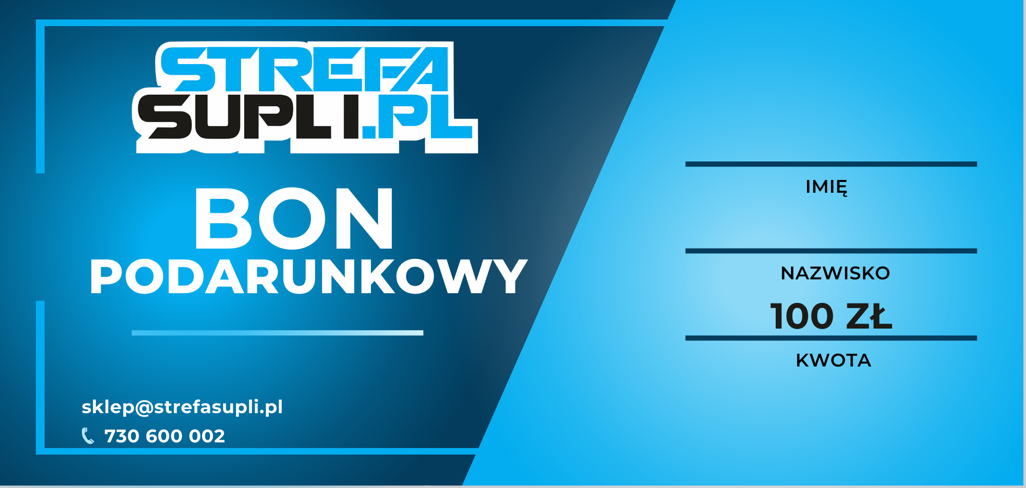 Bon Podarunkowy Voucher 100zł