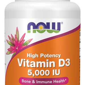 NOW Vitamin D3 5000IU - 120softgels.