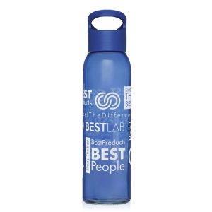 Best Lab Butelka Szklana na wode 470ml Niebieska