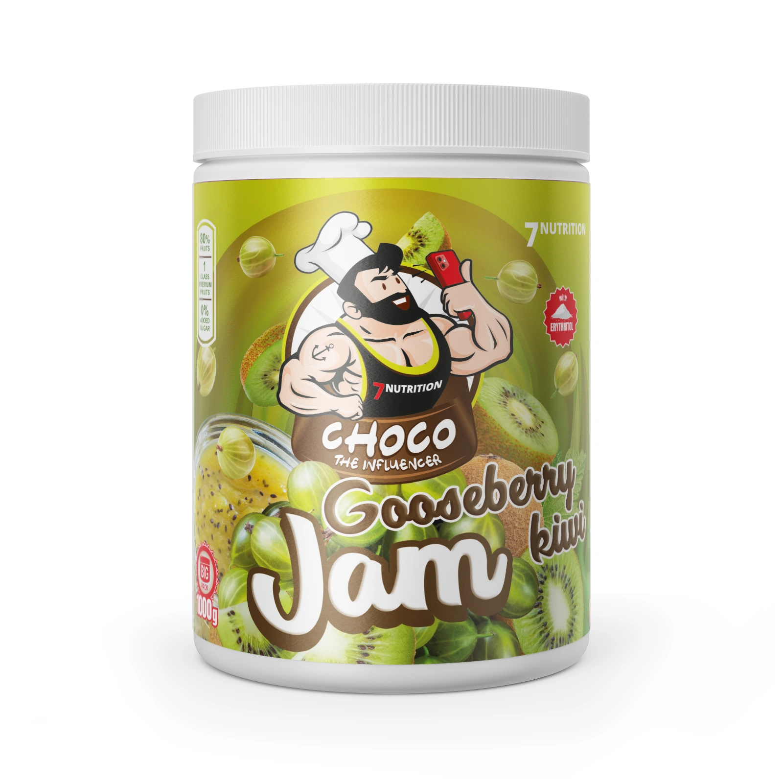 7Nutrition JAM 1000g - Agrest-Kiwi