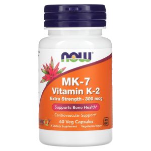 NOW Vitamin K2 MK-7 300mcg Extra Strength - 60vcaps
