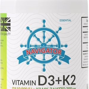 Navigator Vitamin D3 10000IU + K2 200mcg - 60vcaps