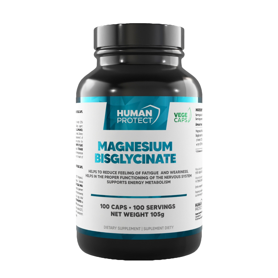 Human Protect FREE Magnesium Bisglycinate-100vcaps