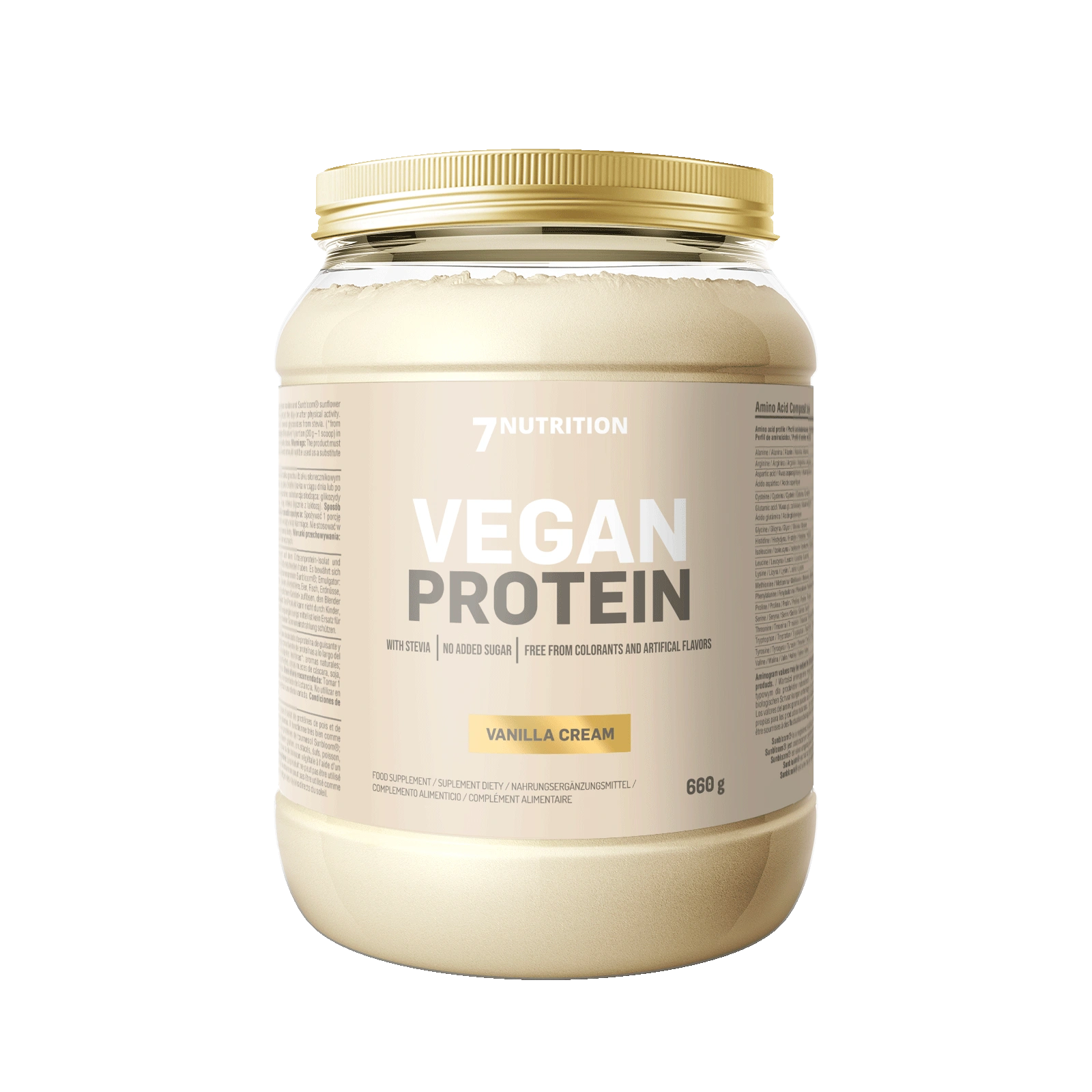 7Nutrition VEGAN Protein 660g - Wanilia-Śmietanka